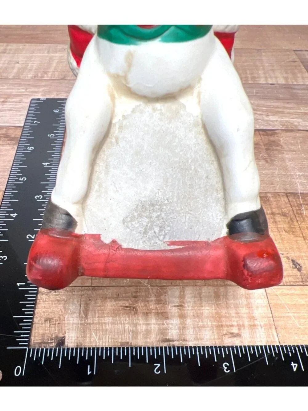 Vintage Santa Claus Rocking Horse Ceramic Figurine Christmas Decor Plays Music